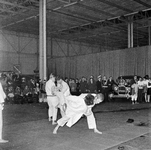 850728 Afbeelding van een judodemonstratie in de nieuwe veemarkthallen (Sartreweg 1) te Utrecht, waar het ...
